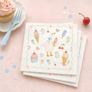 Serviette En Papier Fête de glace de bébé Silly Goose Baby Shower