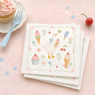 Serviette En Papier Fête de glace de bébé Silly Goose Baby Shower