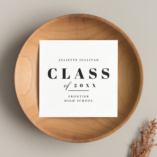 Serviette En Papier Fête de graduation minimale (Créateur téléchargé)