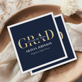 Serviette En Papier Fête de graduation minimale