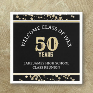 Serviette En Papier Fête de la 50ème Classe Réunion