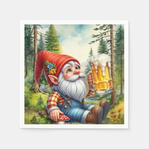 Serviette En Papier fête de la bière cool gnome