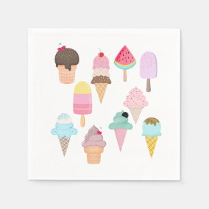 Serviette En Papier Fête de la crème glacée
