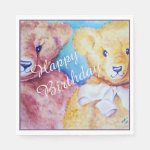 Serviette En Papier Fête de la fête d'anniversaire des Nounours