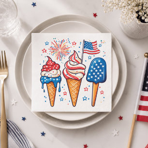 Serviette En Papier Fête de la glace du 14 juillet