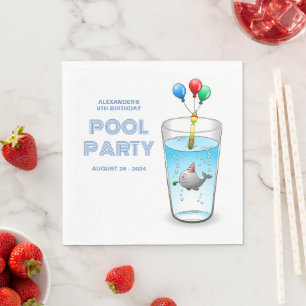 Serviette En Papier Fête de la piscine