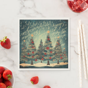 Serviette En Papier Fête de l'arbre de Noël