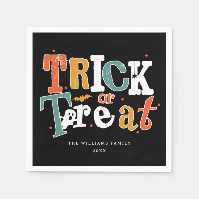Serviette En Papier Fête De L'Halloween (Devant)