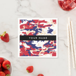Serviette En Papier Fête de l'Indépendance Camouflage Votre nom Person