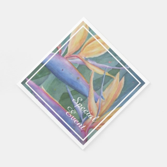Serviette En Papier Fête de l'Oiseau du Paradis (Coin)