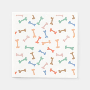 Serviette En Papier Fête de l'os de chien coloré