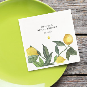 Serviette En Papier Fête de mariage champêtre Citron d'été