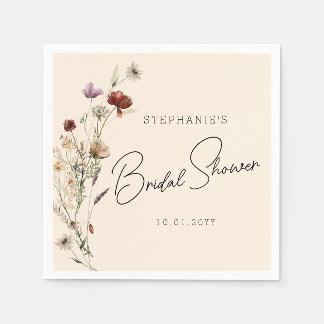 Serviette En Papier Fête de mariage champêtre d'automne (Devant)