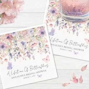 Serviette En Papier Fête de mariage champêtre papillon