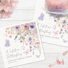 Serviette En Papier Fête de mariage champêtre papillon