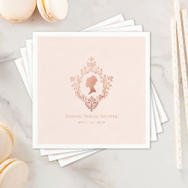 Serviette En Papier Fête de mariage élégante et vintage rose Régence a