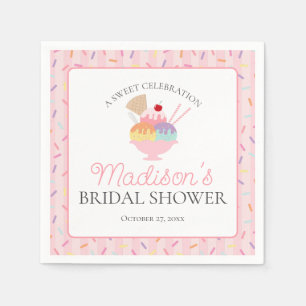 Serviette En Papier Fête de Mariage en Glace avec Sundae