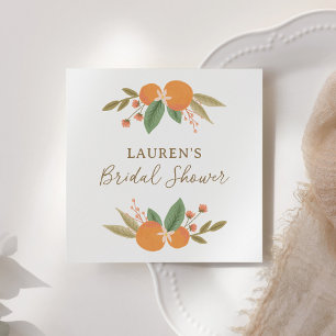 Serviette En Papier Fête de mariage Floral Citron