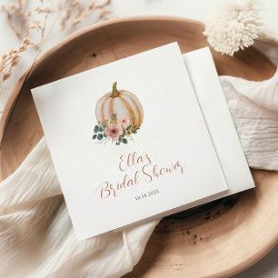 Serviette En Papier Fête de mariage Floral Citrouille