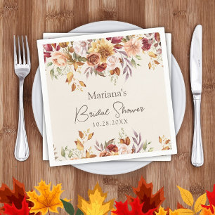 Serviette En Papier Fête de mariage Floral d'Automne