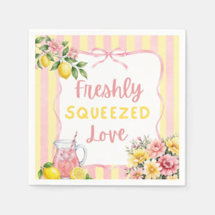 Serviette En Papier Fête de mariage Floral Frais Presse Citron Rose