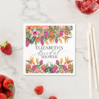 Fête de mariage floral tropical rose orange coloré