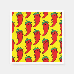 Serviette En Papier Fête de mariage Kawaii Piment Rouge Diva