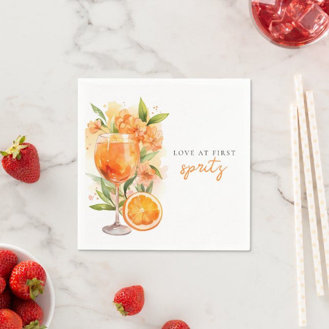 Serviette En Papier Fête de mariage Love at First Spritz (En situation)