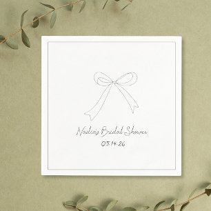 Serviette En Papier Fête de mariage minimaliste à l'illustration fanta