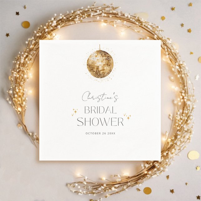 Serviette En Papier Fête de Mariage Rétro Disco (Créateur téléchargé)