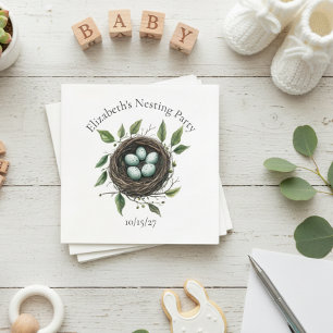 Serviette En Papier Fête de naissance Baby Nesting Party Bird Nest
