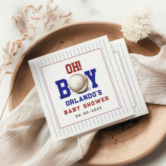 Serviette En Papier Fête de naissance bébé baseball garçon | Jolie fêt
