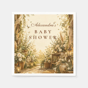Serviette En Papier Fête de naissance botanique boho fantaisiste pour 
