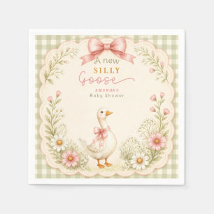 Serviette En Papier Fête de naissance Coquette Rose de la Silly Goose