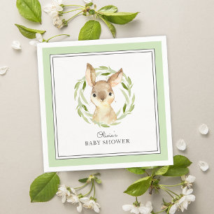Serviette En Papier Fête de Naissance de Lapin Mignon
