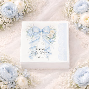 Serviette En Papier Fête de naissance élégante pour garçon avec nœud b