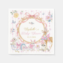 Fête de naissance fille Animaux Bois Fantaisie