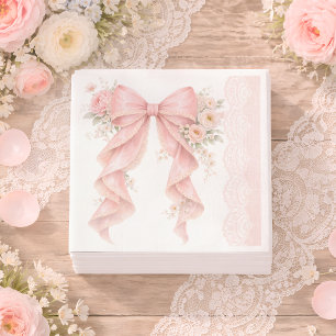 Serviette En Papier Fête de Naissance Fille Arc en Ciel Rose Élégant