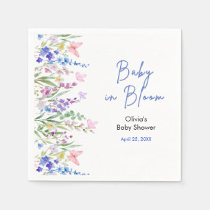Serviette En Papier Fête de naissance Floral Spring Baby in Bloom