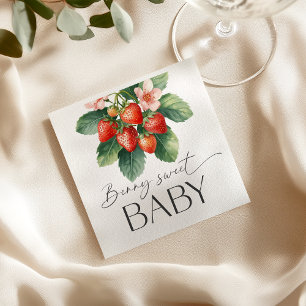 Serviette En Papier Fête de Naissance Frais du Marché Fraise Baie Douc