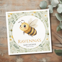 Fête de naissance personnalisée abeille fleur sauv