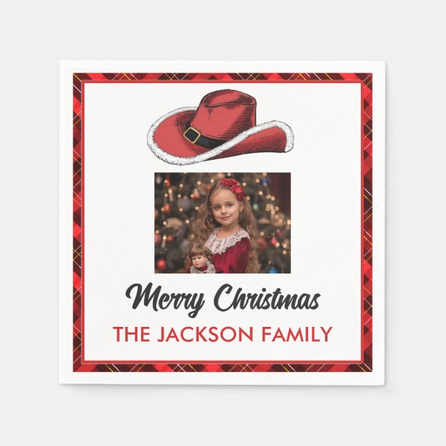 Serviette En Papier Fête de Noël de l'Ouest (Devant)