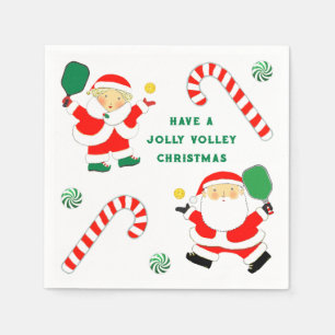 Serviette En Papier Fête de Noël de Pickleball