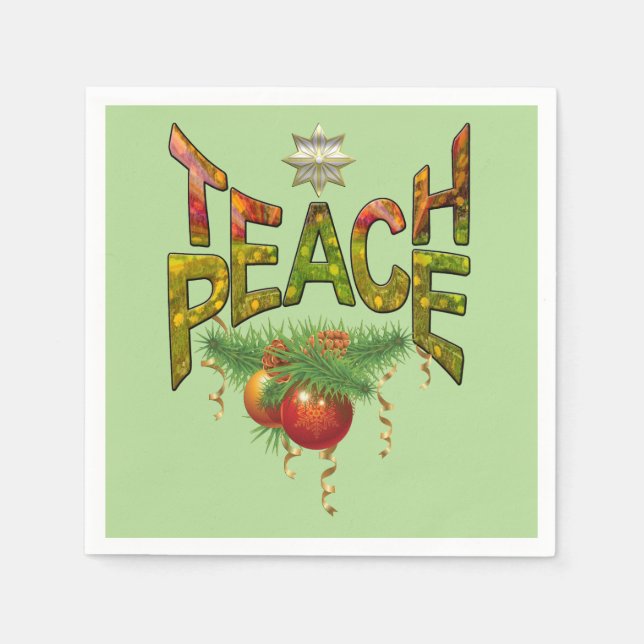 Serviette En Papier Fête de Noël de Teach-Peace (Devant)