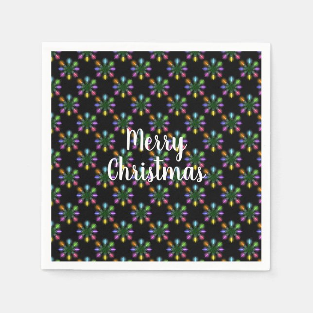 Serviette En Papier Fête de Noël feu de neige design (Devant)