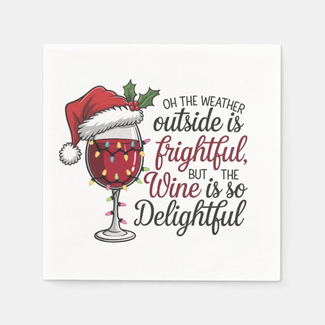 Serviette En Papier Fête de Noël pour boire du vin (Devant)