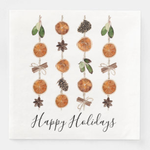 Serviette En Papier Fête de Noël Russe Citrus hiver