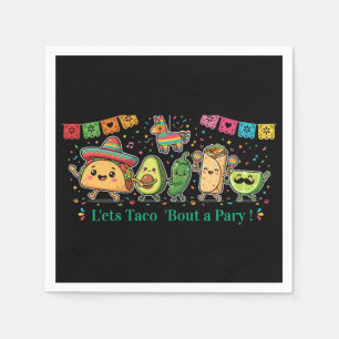 Serviette En Papier Fête de nourriture mexicaine Kawaii mignonne - Tac