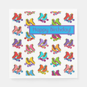 Serviette En Papier Fête de patinage en couleurs