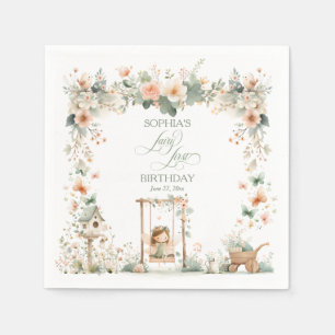 Serviette En Papier Fête de premier anniversaire personnalisée pour fé